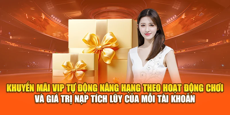 Khuyến mãi VIP tự động nâng hạng theo hoạt động chơi và giá trị nạp tích lũy của mỗi tài khoản